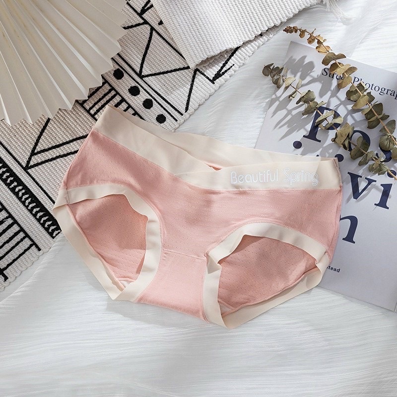 Quần lót bầu thông hơi cotton phối cạp viền su lạnh(lẻ 1c) 20013