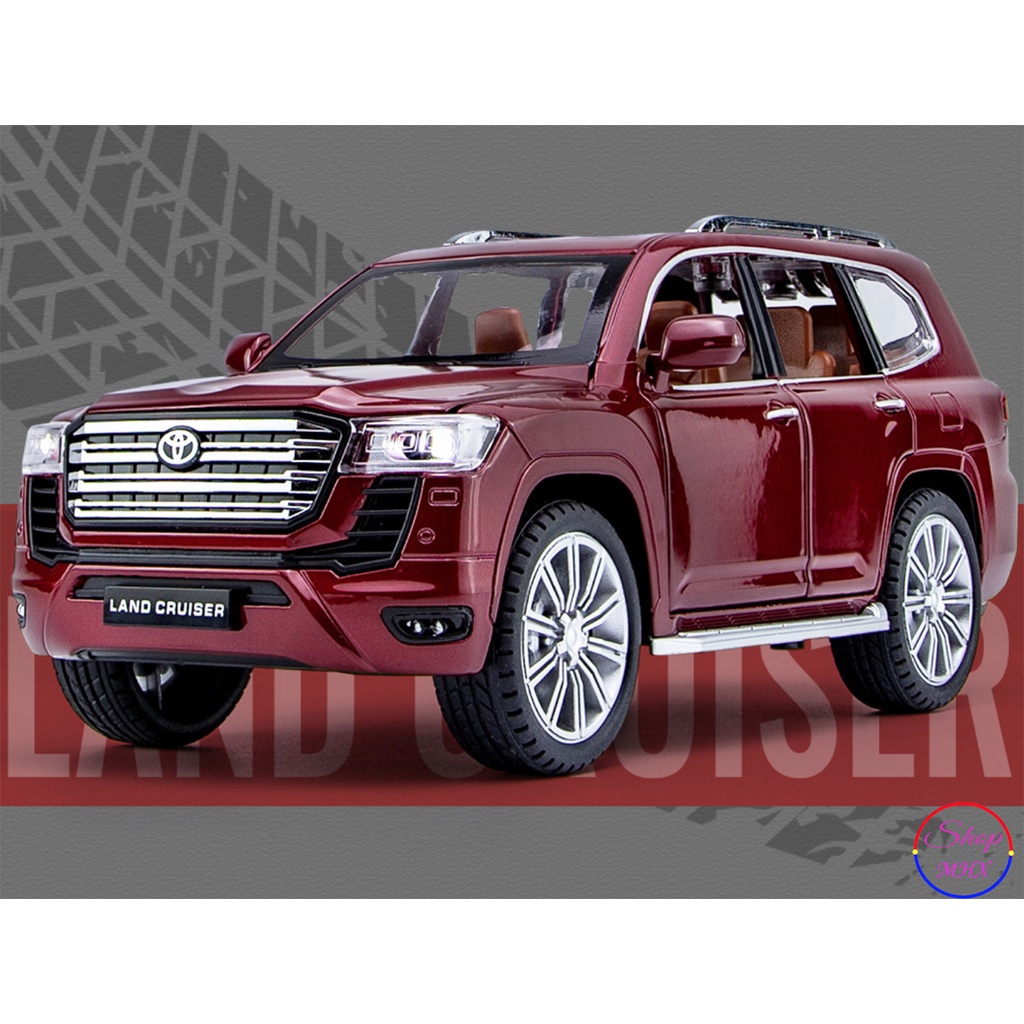 Xe mô hình sắt Toyota Landcruiser LC300 TẶNG KÈM BIỂN SỐ tỉ lệ 1:24 hãng Sheng Run 3 màu