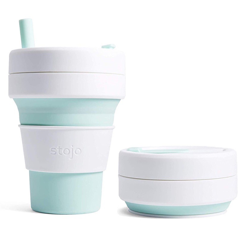 [Liên hệ trước khi đặt] LY/BÌNH GẤP GỌN STARBUCKS STOJO 16OZ - 473ML (CHÍNH HÃNG) MÀU Mint