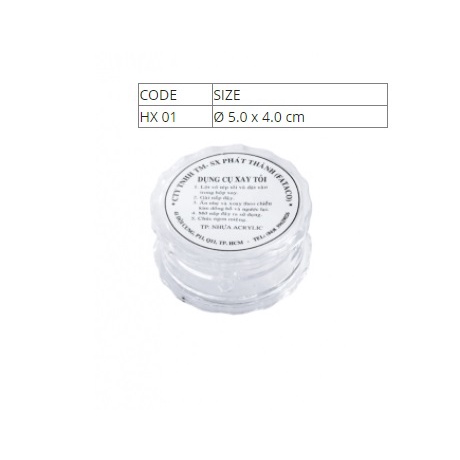 Hủ Xay Tỏi Nhựa Trong -HX01