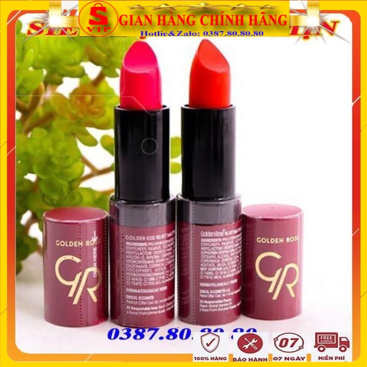 [ FreeShip- AUTH ] Son lì lâu trôi siêu mềm mượt velvet Golden Rose/ Son môi son lì chính hãng Son kem lì đẹp không trôi