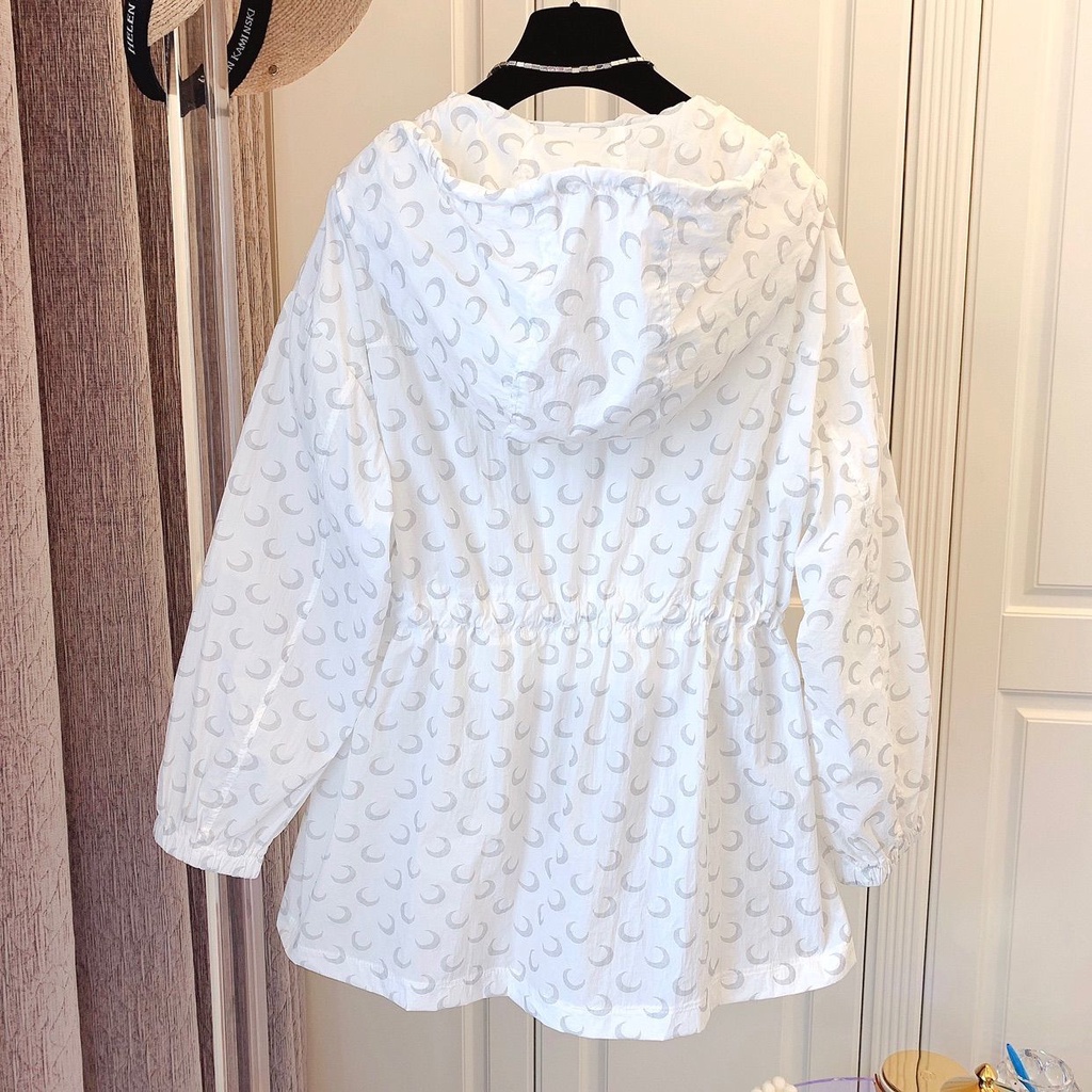 Áo Khoác Dáng Rộng In Họa Tiết Mặt Trăng Phong Cách Hàn Quốc Thời Trang Xuân Hè Xinh Xắn Cho