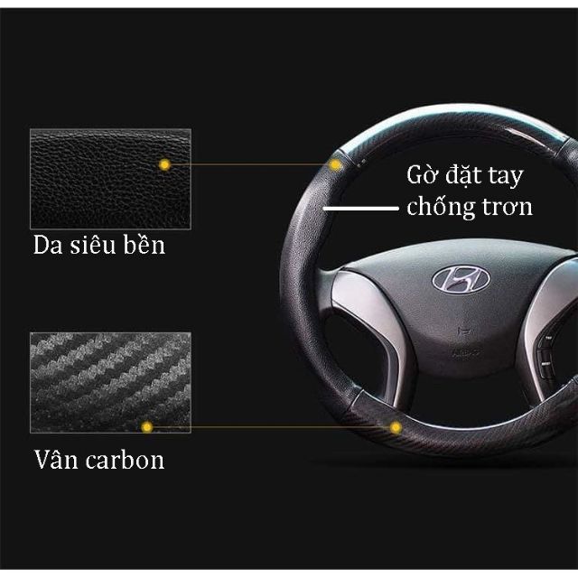 Bọc vô lăng CARBON phối da thoáng khí đủ các hãng xe Toyota-Honda-Hyundai-Mazda-KiA-Ford-Mitshubishi-Chevrolet cao cấp