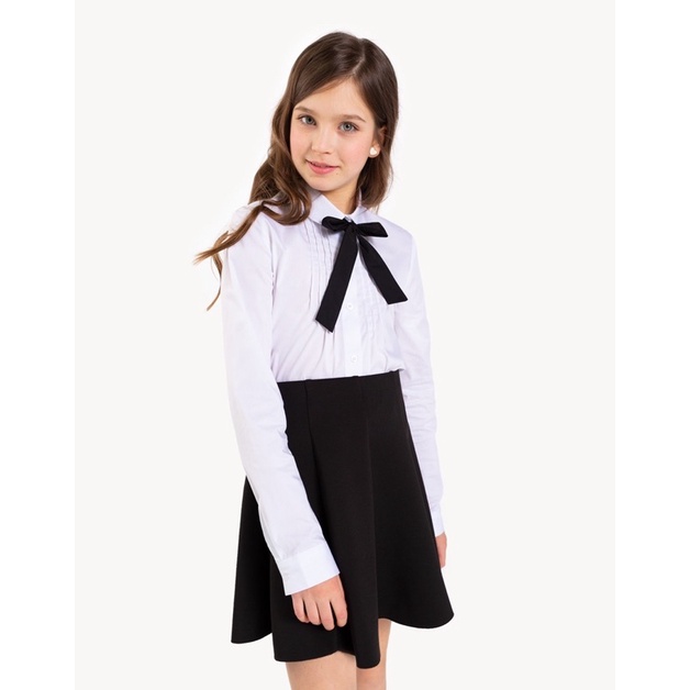 Áo Sơ Mi Bé Gái Nơ Cổ Sen GJ