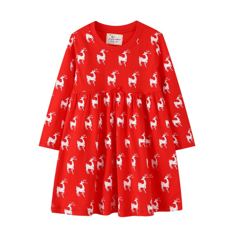 CHÍNH HÃNG_Váy bé gái dài tay họa tiết Jumping Meters | BigBuy360 - bigbuy360.vn