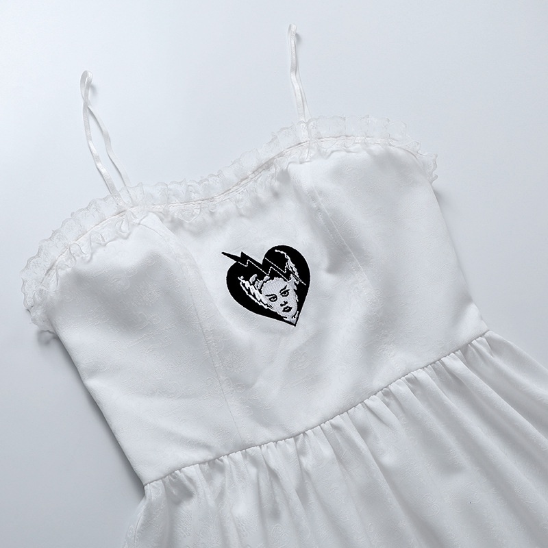 Đầm Hai Dây In Họa Tiết Nghệ Thuật Hợp Thời Trang Cho Nữ