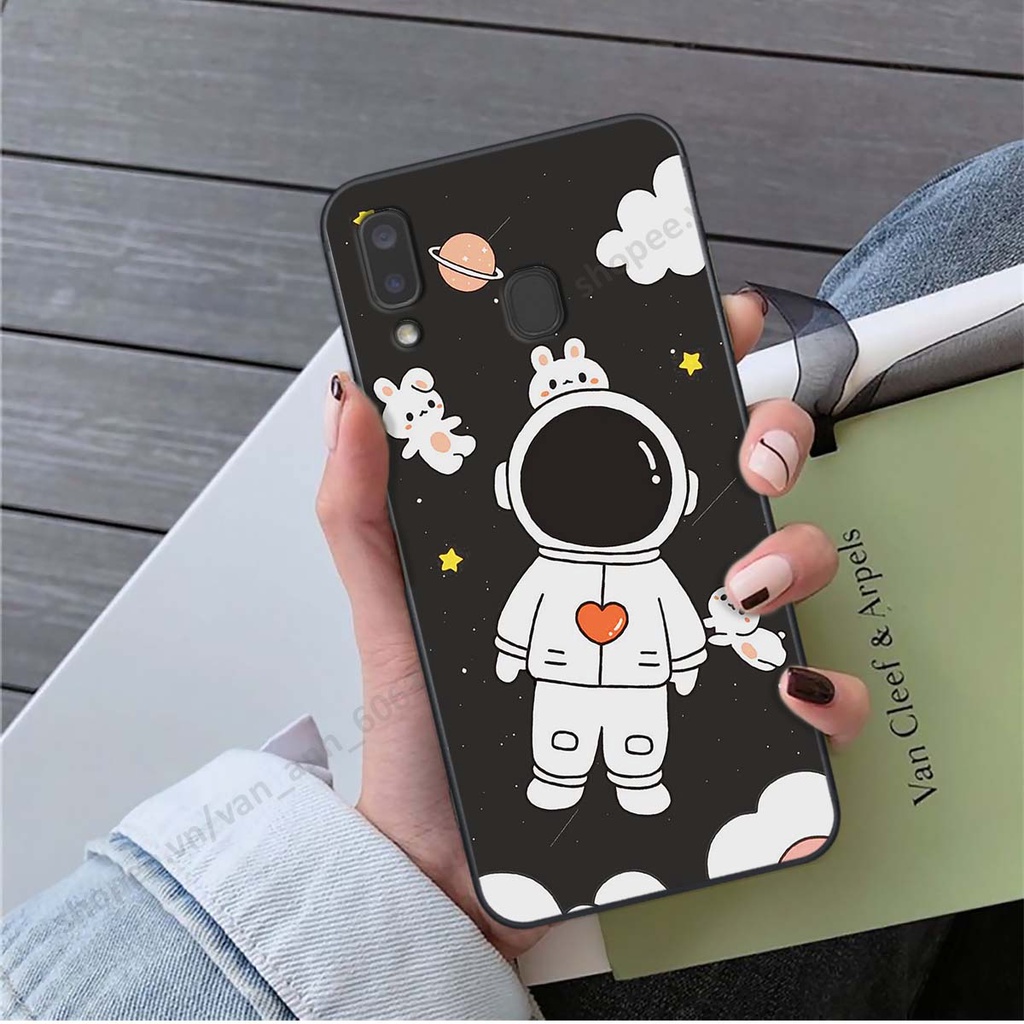 Ốp Samsung A20 / A30 hình bầu trời, phi hành gia đẹp, ốp lưng điện thoại samsung galaxy viền dẻo cao cấp