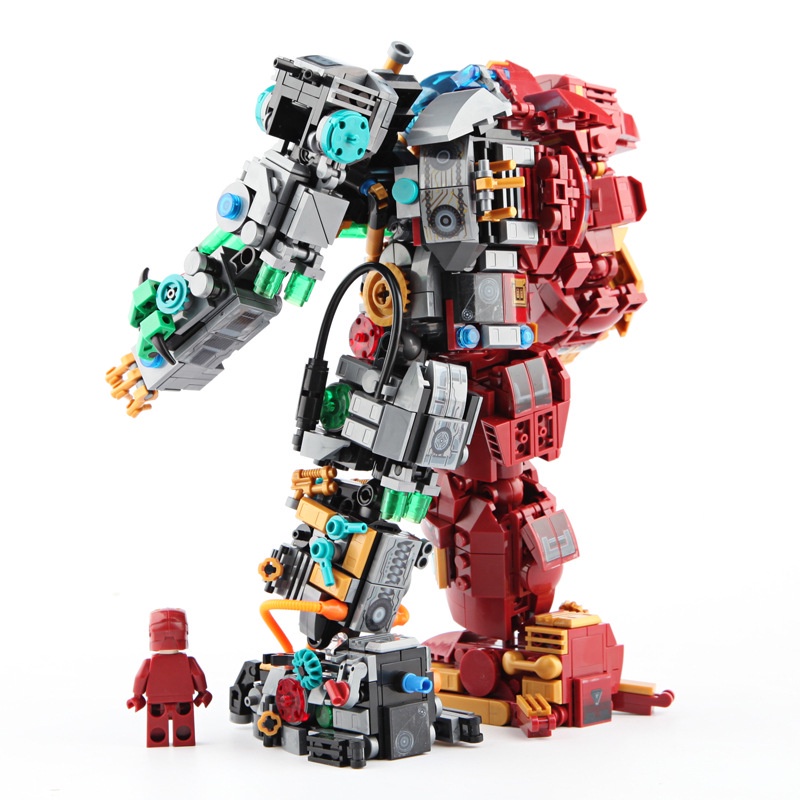 BỘ ĐỒ CHƠI XẾP HÌNH Mô Hình Người Sắt, Lắp Ráp Mô Hình Iron man, ROBOT Hulkbuster