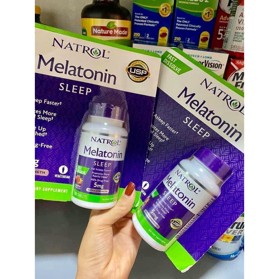 Viên ngậm ngủ ngon Natrol Melatonin Sleep 5mg