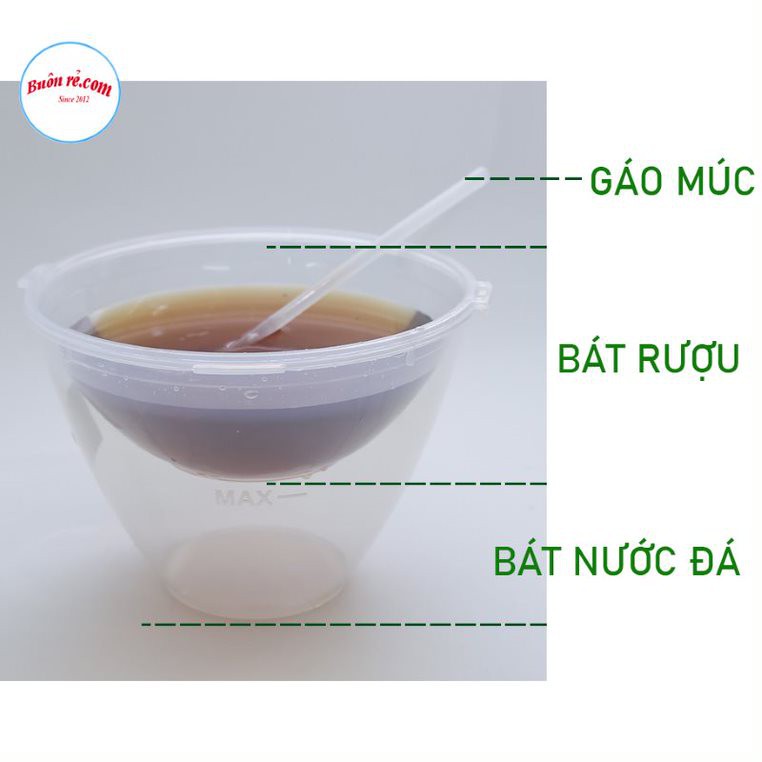 Bộ bát đựng ướp rượu, ướp lạnh trái cây Tặng kèm muỗng múc Việt Nhật (6436) -Dụng cụ ướp lạnh hoa quả, trái cây br01329