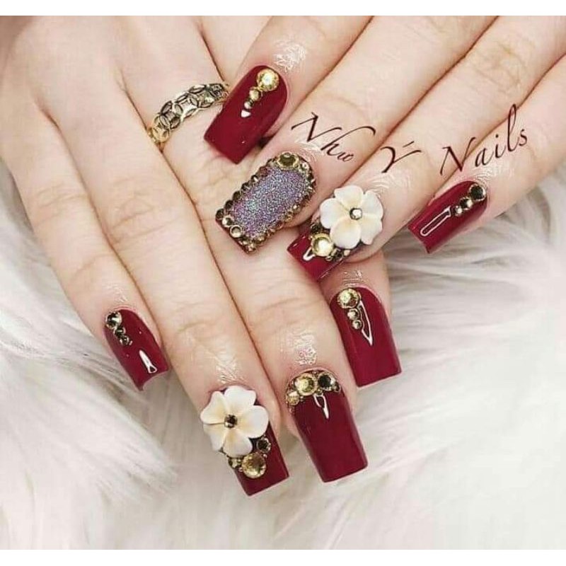 Hoa đậu- hoa bột nail đẹp