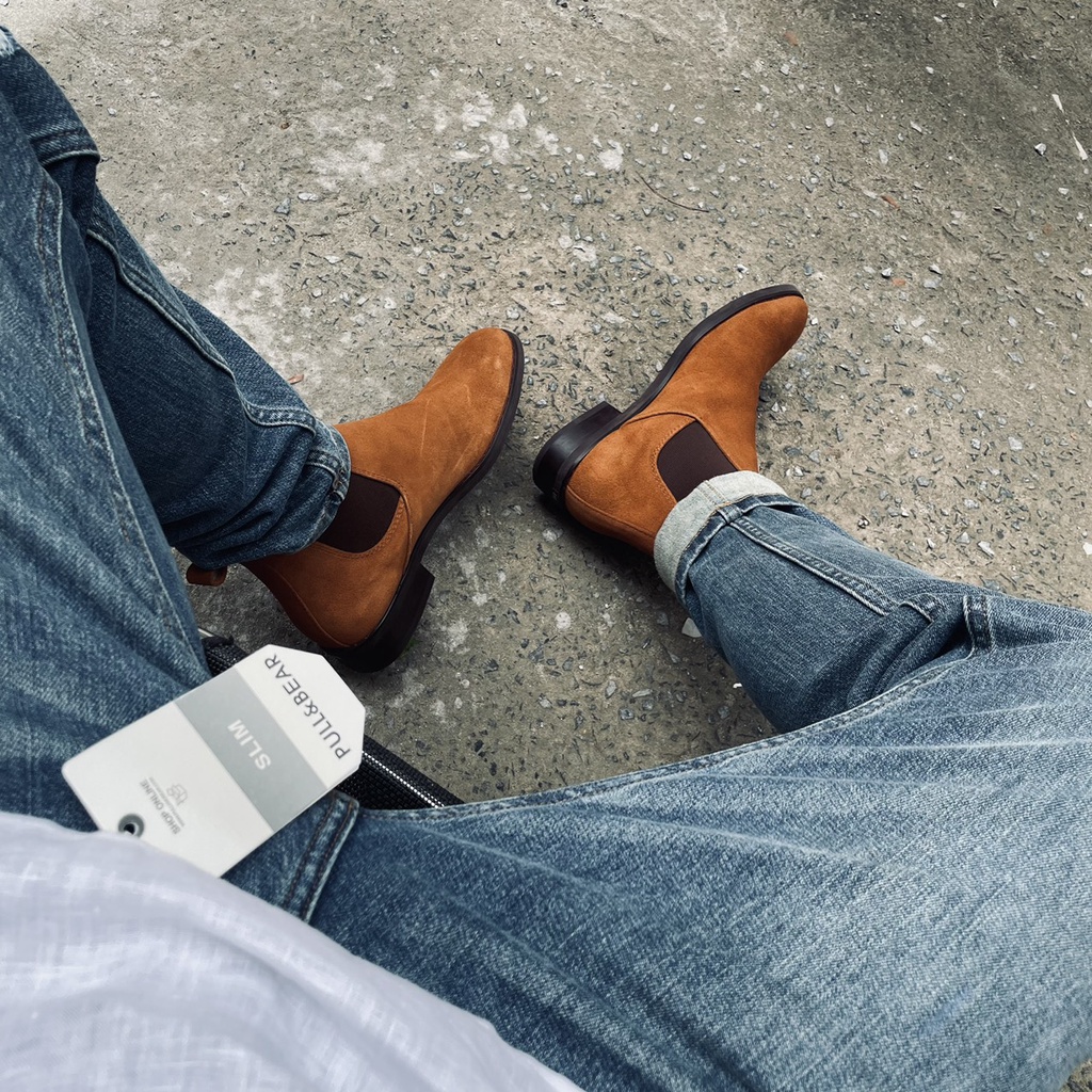 [CAO CẤP] Giày boot nam cổ lửng CHELSEA NÂU TOBACO da lộn mũi tròn đế phíp gót gỗ Văn phòng công sở Sartorial BH 1 năm | BigBuy360 - bigbuy360.vn