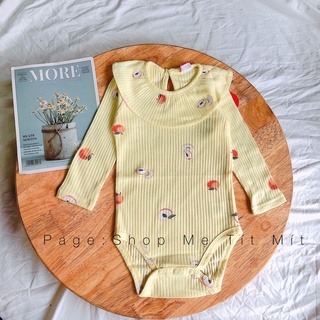 Body vàng chất cotton sợi tre -hình quả đào size:6m,12m,18m,24m