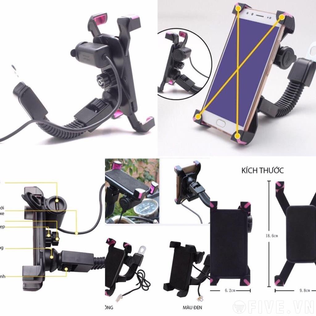 [ĐỔ SỈ] Giá đỡ điện thoại xe máy - lắp gương - LOẠI XỊN | BigBuy360 - bigbuy360.vn