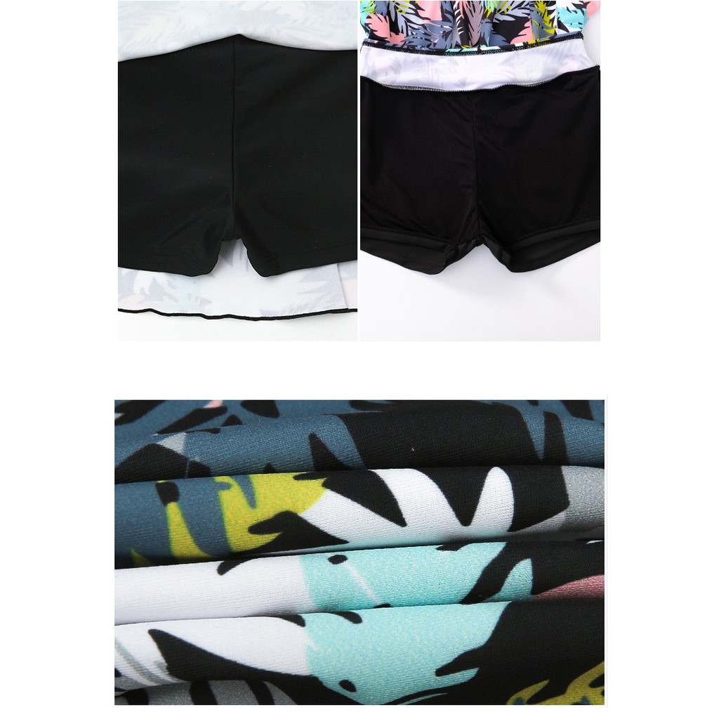 Đồ bơi nữ kín đáo tay dài + váy KN90 | BigBuy360 - bigbuy360.vn