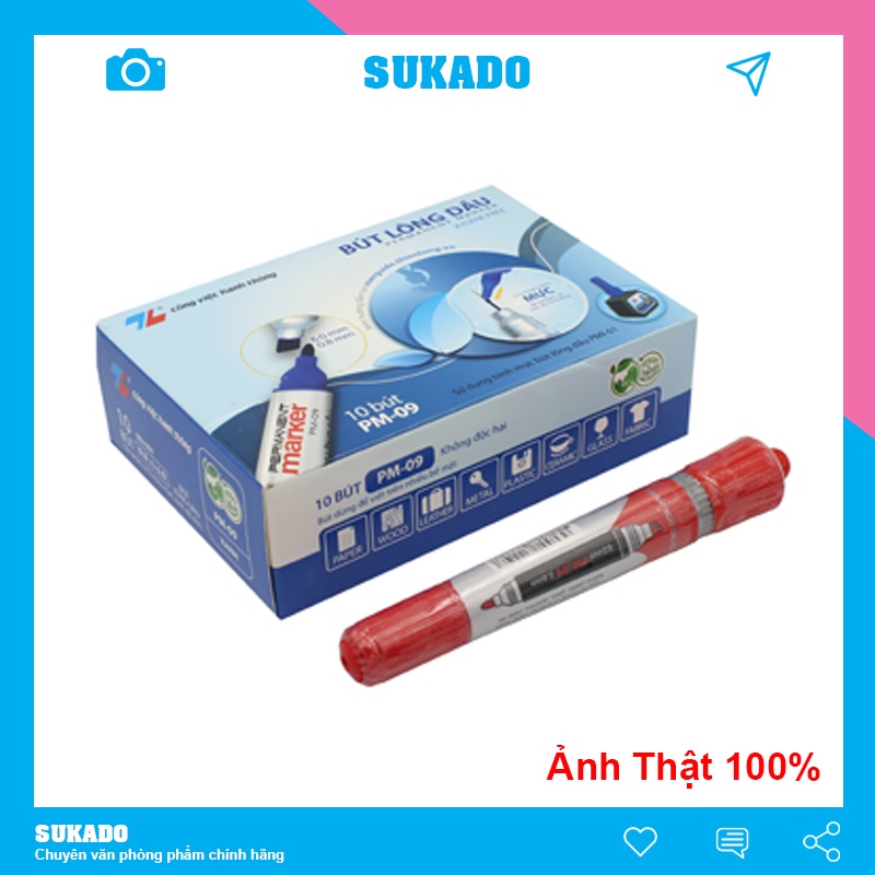 Bút lông dầu thiên long không xóa được PM-09 SUKADO BUTL02