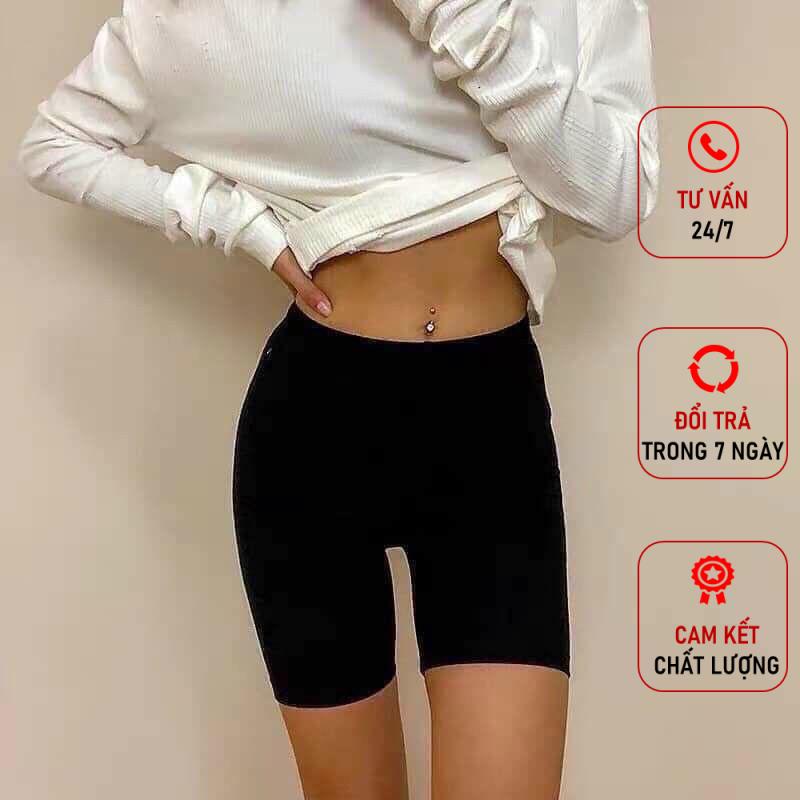 Quần legging nữ cạp cao đùi lửng RainBow cao cấp Q034