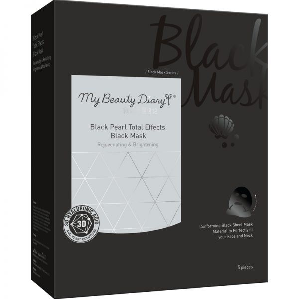 Mặt nạ ngọc trai đen hiệu quả toàn diện 5 miếng – My Beauty Diary Black Pearl Total Effects Black Mask 5pcs/ box