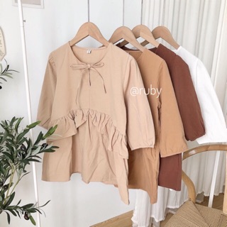 ÁO BABYDOLL NƠ NHỎ BÈO NGỰC