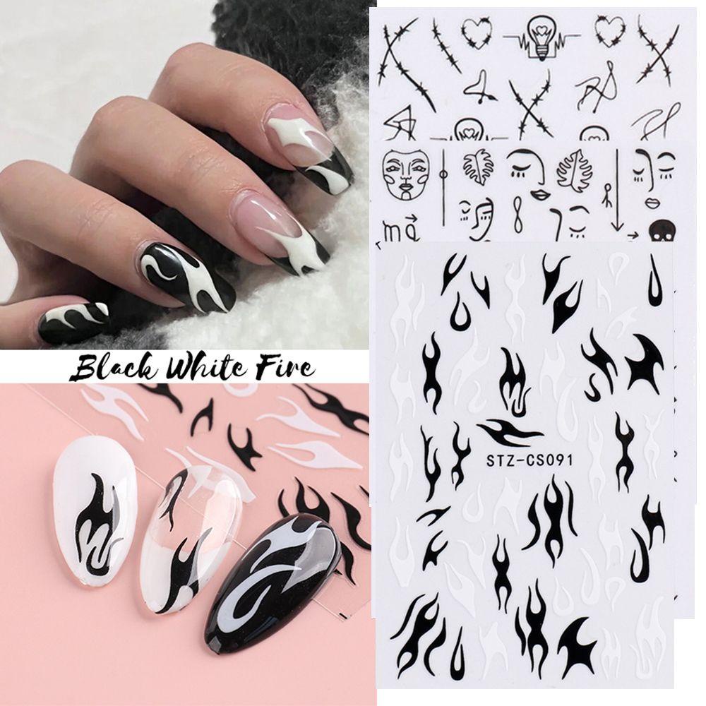 MELODG Sticker Dán Móng Hoạ Tiết Hình Học