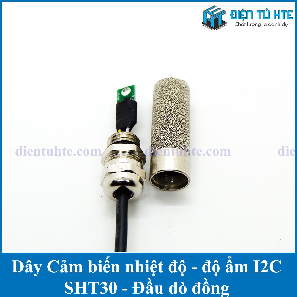 Dây cảm biến nhiệt độ độ ẩm SHT30 đầu dò bằng đồng - giao tiếp I2C [HTE Quy Nhơn CN2]