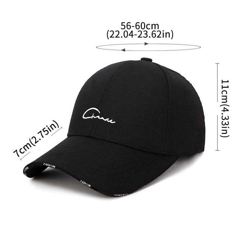 Mũ Lưỡi Trai Unisex Thêu Chữ Phong Cách Hàn Quốc