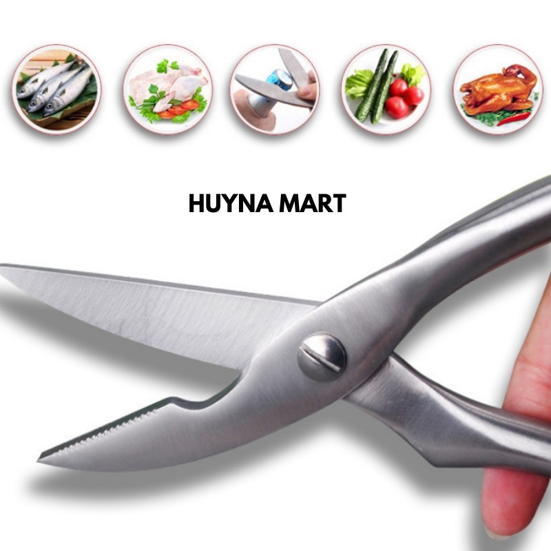 Kéo Cắt Gà Inox Cao Cấp Kèm Hộp Siêu Sắc Bén Kitchen Scissors NHABEPKEOCATGAINOX