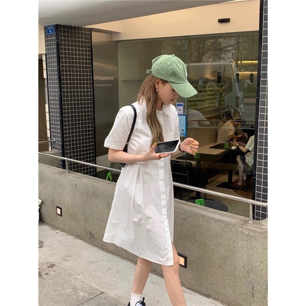 [Mã FAMARAL2 giảm 10K đơn 50K] [Ảnh thật/Video] ĐẦM BABYDOLL CỔ SƠMI TRẮNG Váy sơ mi trắng cộc tay | BigBuy360 - bigbuy360.vn