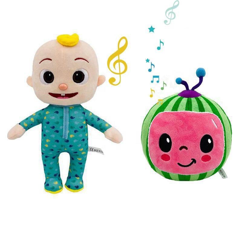 【Singing JJ】Cocomelon JJ Plushie Toy Baby Stuffed Doll Bedtime with 7English Songs Soft Plush Toy for Babies Kids Gifts Baby Educational Toys