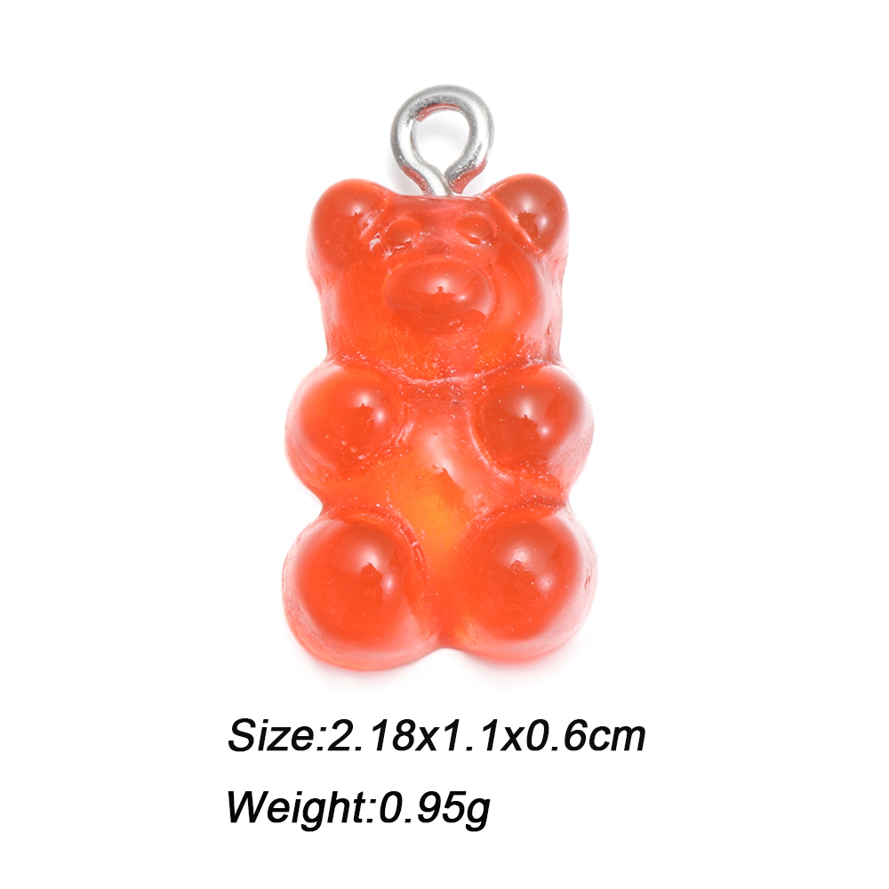 Set 10 / 50 Mặt Dây Chuyền Hình Gấu Xinh Xắn