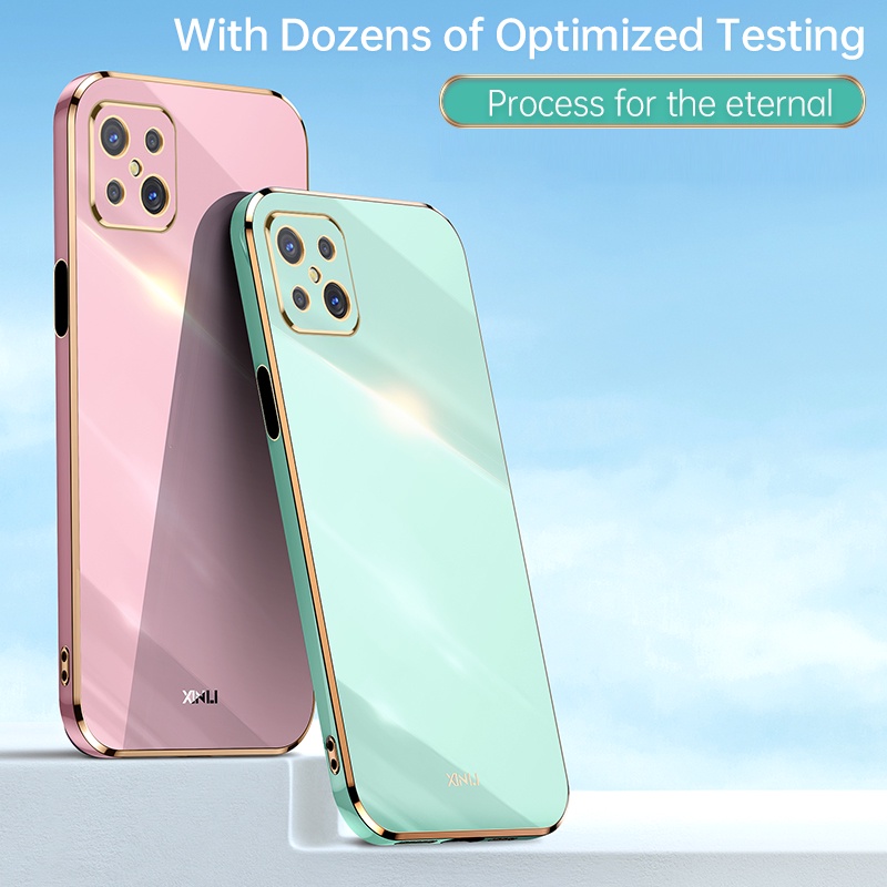 Ốp điện thoại cạnh thẳng có giá đỡ cho OPPO A92S 5G Reno 4Z 5G