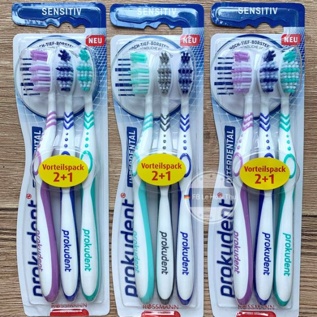 Bàn chải Prokudent (set 3 cái) - Hàng nội địa Đức