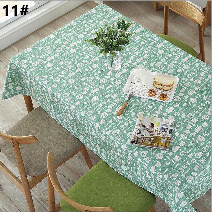 Khăn trải bàn họa tiết ô vuông bằng vải cotton họa tiết sọc