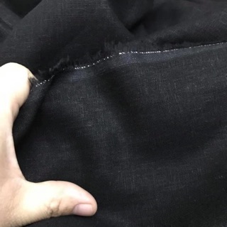 vải linen đen cao cấp (đen tuyền)