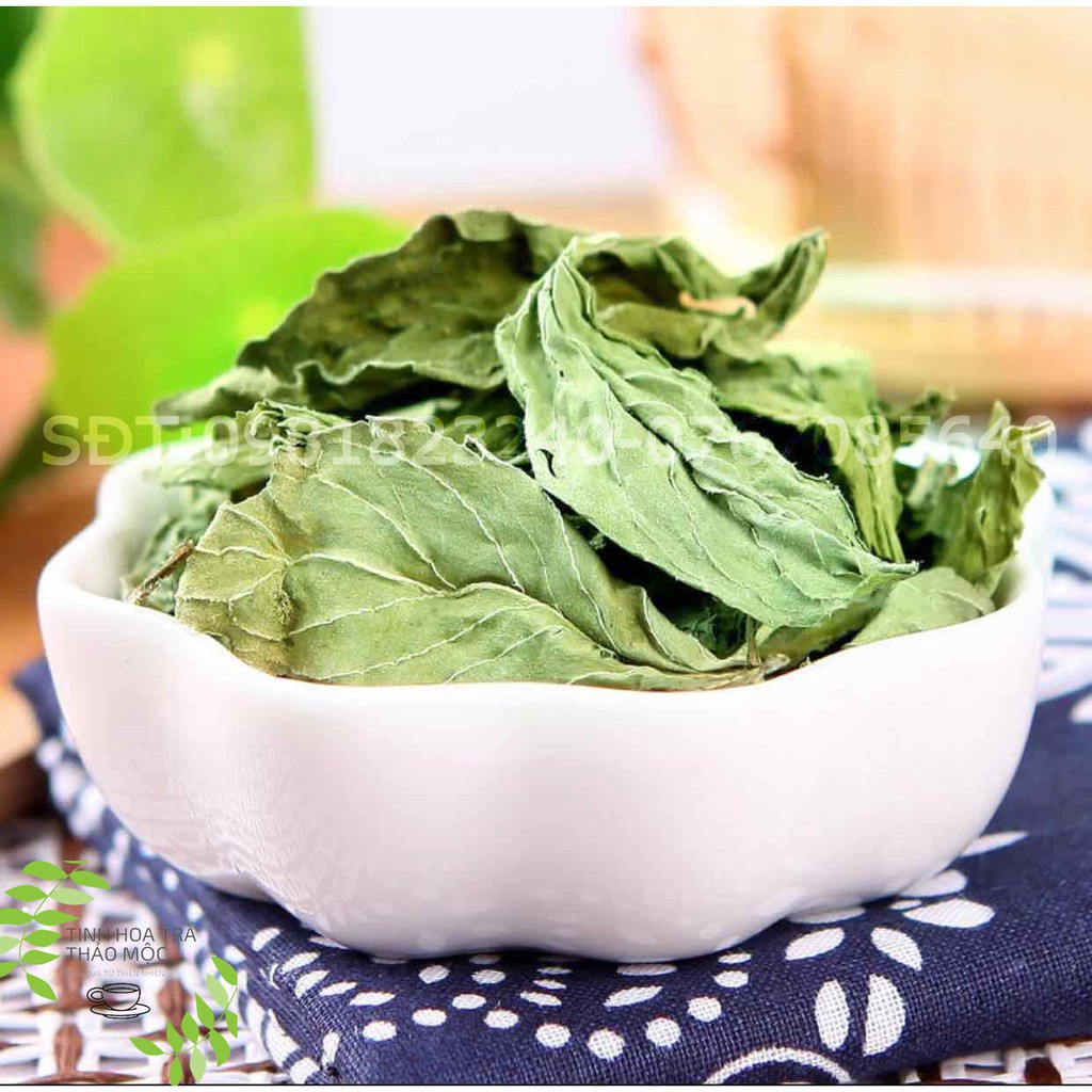 (ảnh thật + video) Trà bạc hà nguyên lá sấy khô sạch khó tiêu đầy hơi trà thảo mộc sỉ 100g