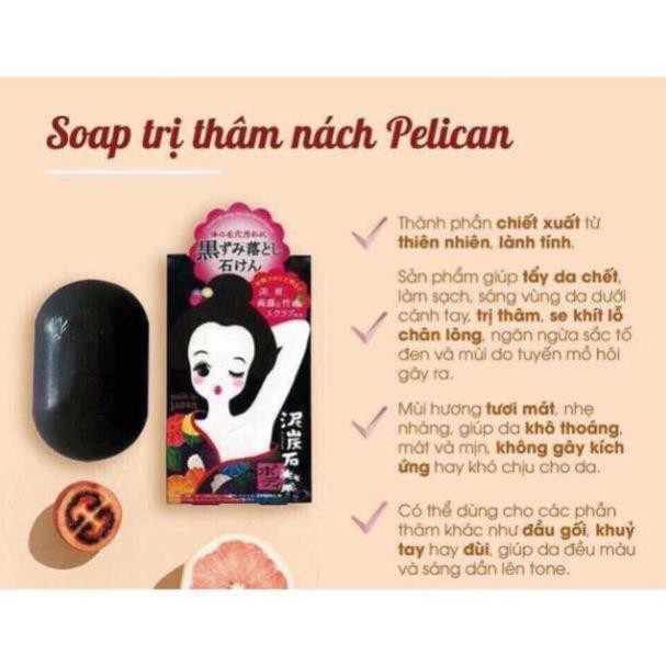 Xà Phòng Giảm Mụn, Giảm Thâm Lưng Pelican For Back Medicated Pelican Soap Nhật Bản