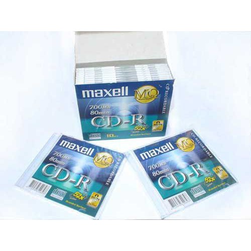 Đĩa CD-R Maxcell MQ, Lốc 10C hộp nhựa cứng từng chiếc