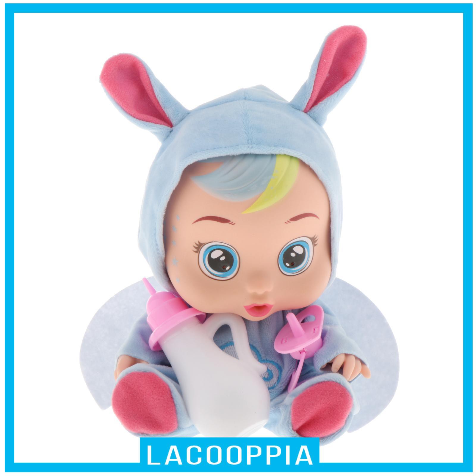 [LACOOPPIA] Electric Interactive Doll Baby Kids Toy Birthday Gift Make Sound Feeding&amp; Crying