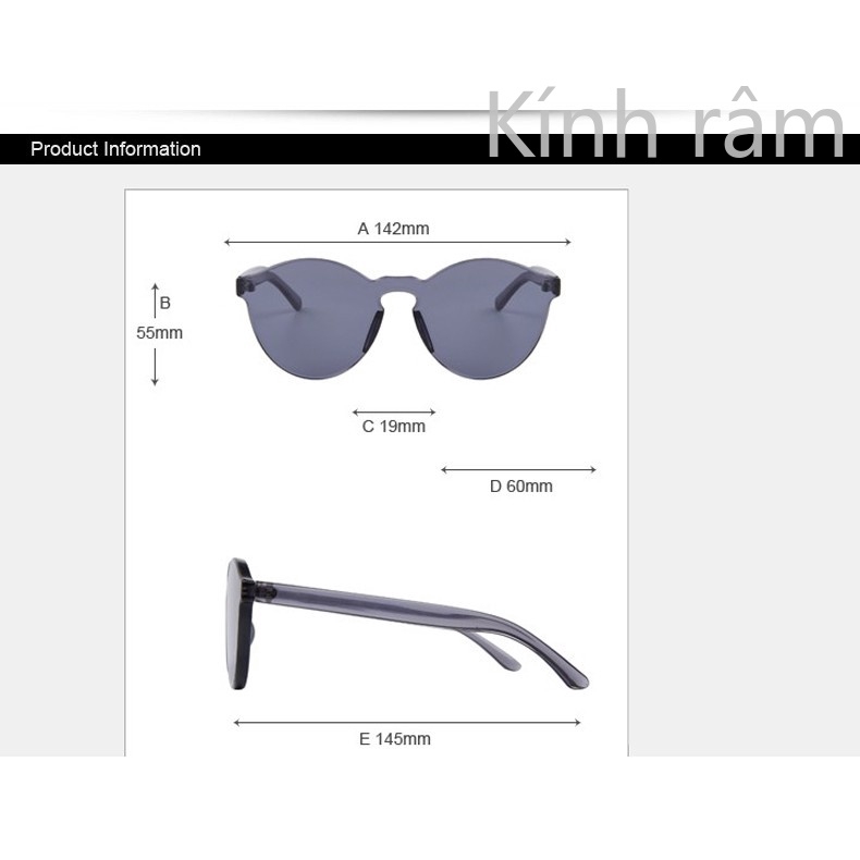 Kính mát mắt mèo màu kẹo ngọt cho nam và nữ