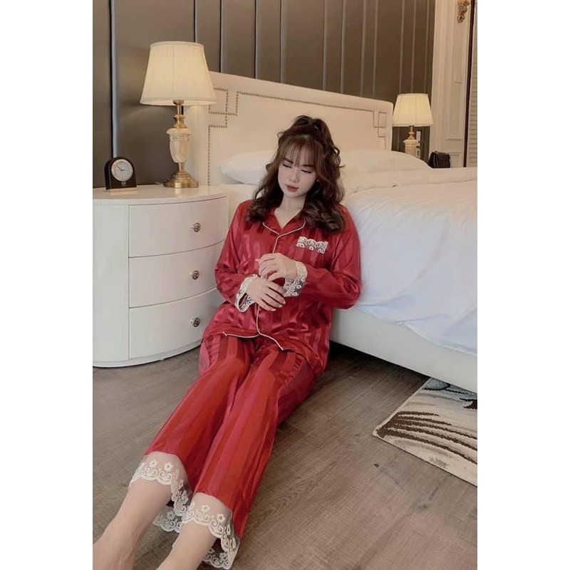 [FlashSale][Giá Huỷ Diệt] Bộ Mặc Nhà Bộ Ngủ Pijama Lua Phối Ren Siêu Hot Siêu Đẹp | BigBuy360 - bigbuy360.vn