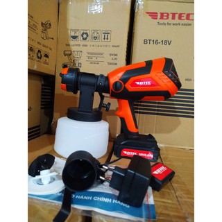 Máy phun sơn pin/dùng pin BTEC/BT16-18V