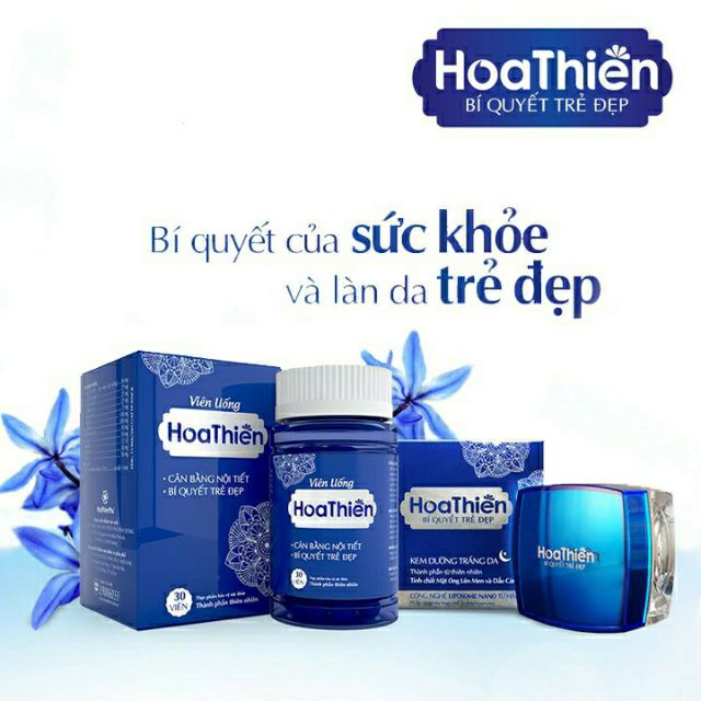 Viên uống HOA THIÊN-Tăng cường nội tiết tố,giúp da sáng đẹp H/30v