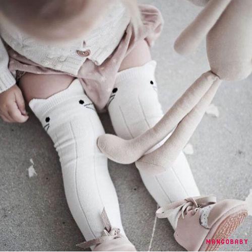 Vớ Cotton Dài Tới Gối Dễ Thương Cho Bé Gái