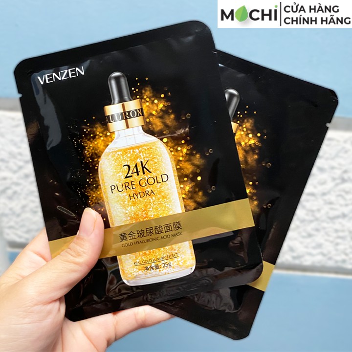 Mặt Nạ Vàng 24k Gold Venzen Trẻ Hóa Da, Giảm Nếp Nhăn, Trắng Da, Thải Độc Dưỡng Ẩm Nội Địa Trung Chính Hãng - MOCHI SHOP | BigBuy360 - bigbuy360.vn