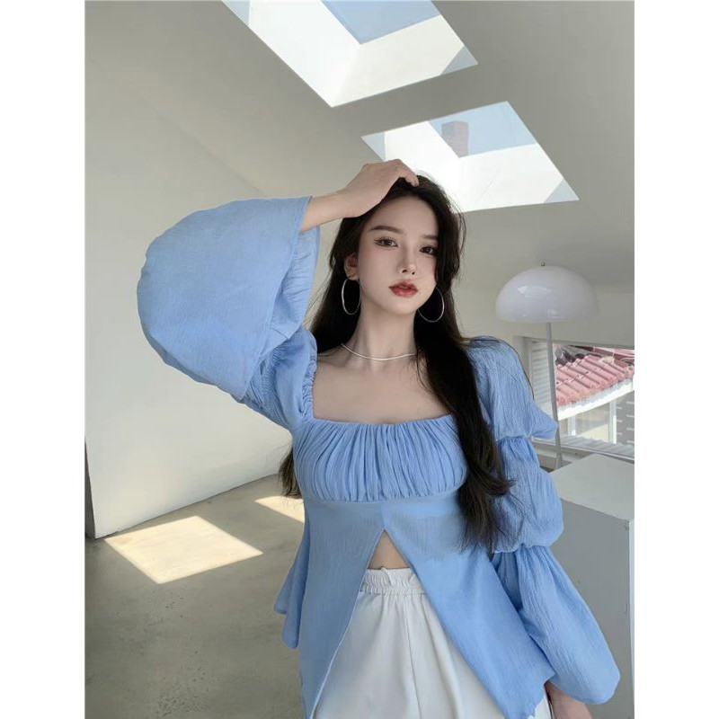 Áo trễ vai xẻ tà