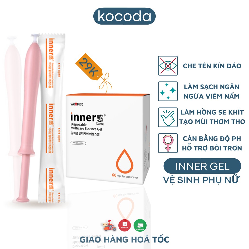 Gel Inner Vệ Sinh Phụ Nữ Hàn Quốc - Đũa Thần Inner Gel Se Khít Vùng Kín Sạch Thơm Làm Hồng Cô Bé