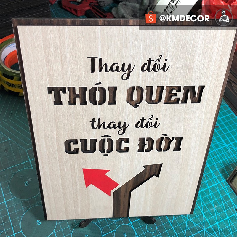 [🎀 QUÀ TẶNG] Tranh tạo động lực   - Thay đổi thói quen thay đổi cuộc đời