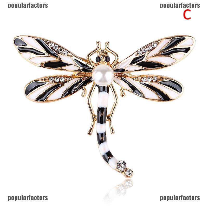 Trâm Cài Áo Hình Chuồn Chuồn Đính Đá Phong Cách vintage