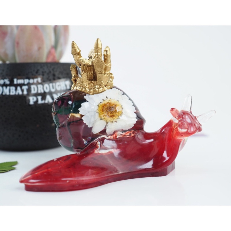 Sa Khuôn Silicon Làm Móc Khóa Hình Ốc Sên / Nấm / Lâu Đài Có Lỗ Tre