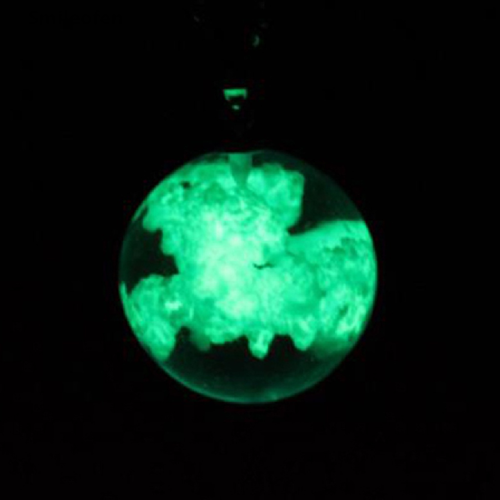 Mặt Dây Chuyền Hình Cầu Bằng Nhựa Resin Trong Suốt Phát Sáng Trang Trí Xe Hơi